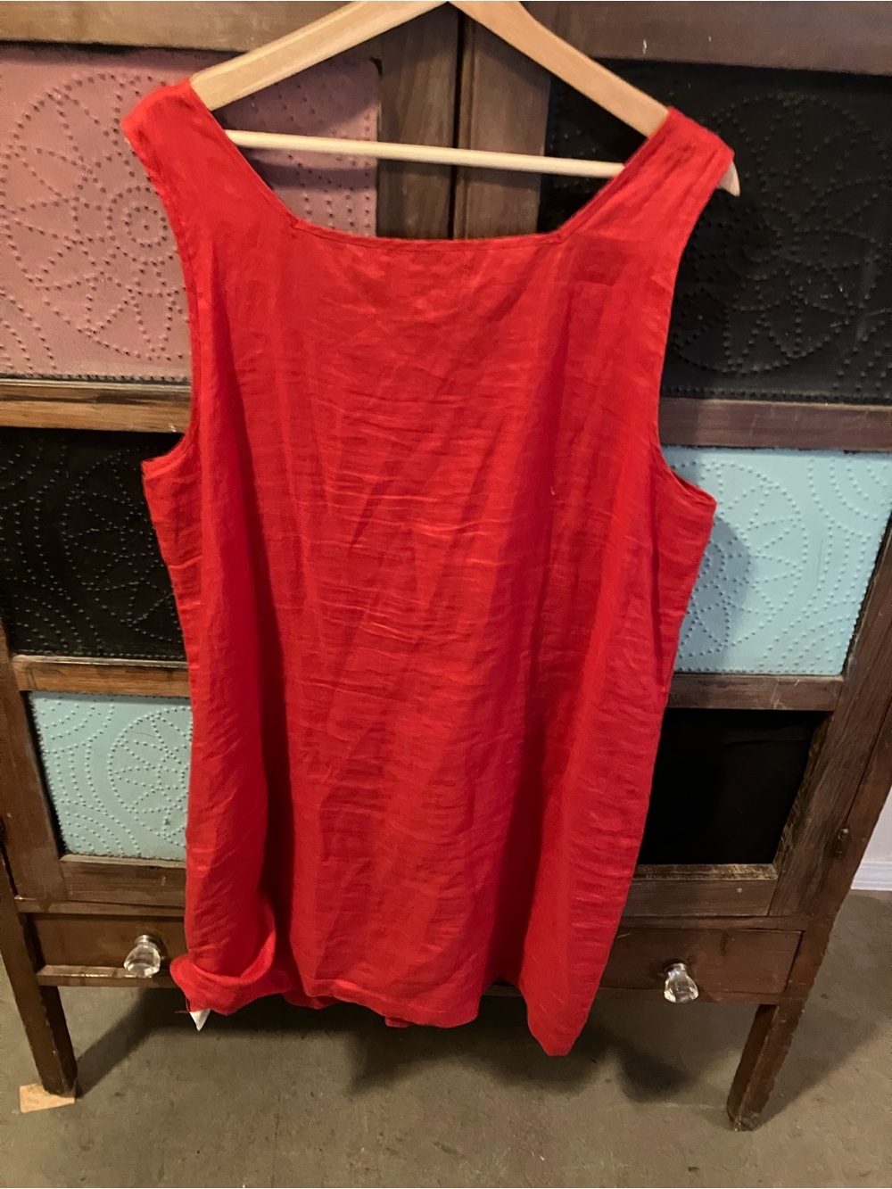 Red Linen SFA Shift